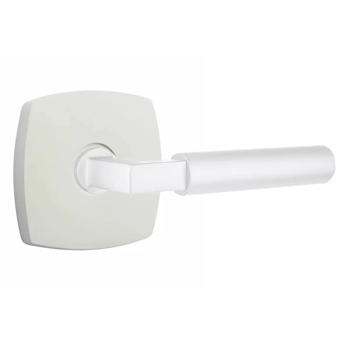 Emtek Smooth Lever with L-Square Stem and Urban Modern Rose by Emtek