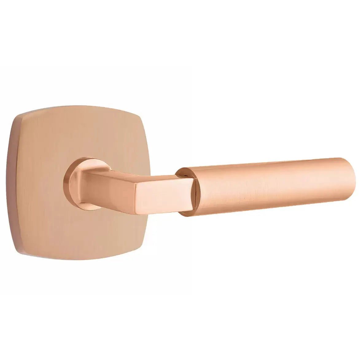 Emtek Smooth Lever with L-Square Stem and Urban Modern Rose by Emtek