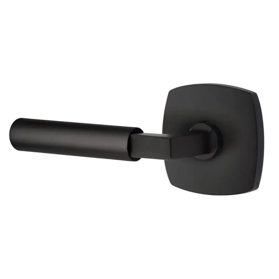 Emtek Smooth Lever with L-Square Stem and Urban Modern Rose by Emtek