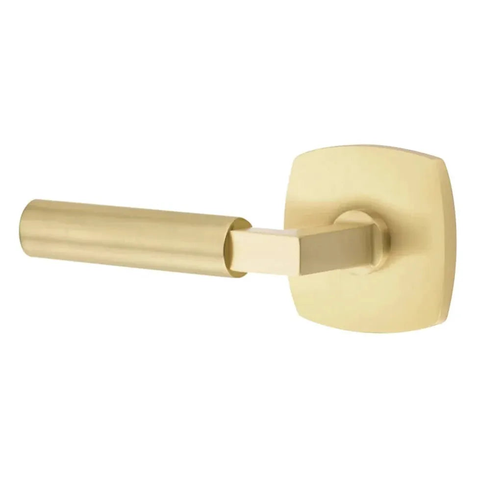 Emtek Smooth Lever with L-Square Stem and Urban Modern Rose by Emtek