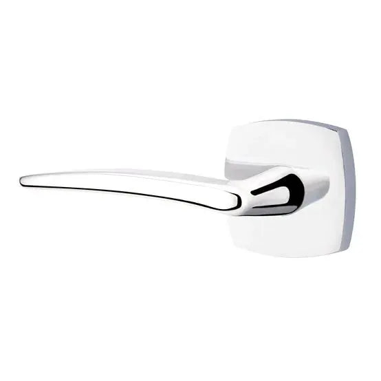 polished chrome door lever