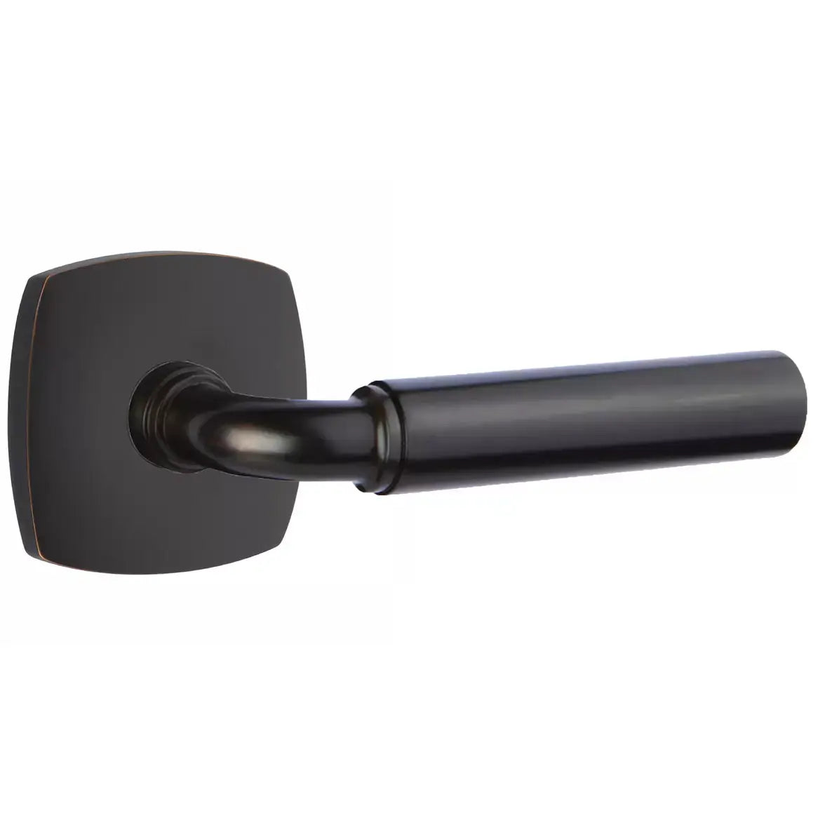 Emtek Smooth Lever with R-Bar Stem and Urban Modern Rose by Emtek