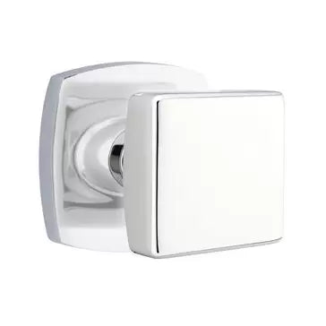 polished chrome door knob