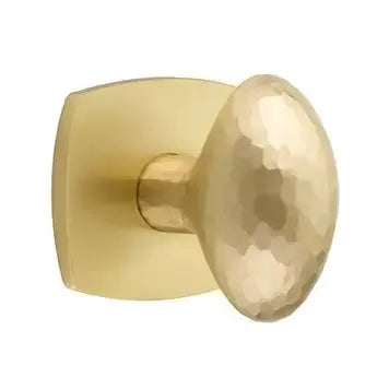 Emtek Hammered Egg Knob with Urban Modern Rose by Emtek
