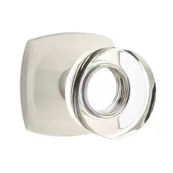 Emtek Modern Rose Disc Glass Knob with Urban Modern Rose by Emtek