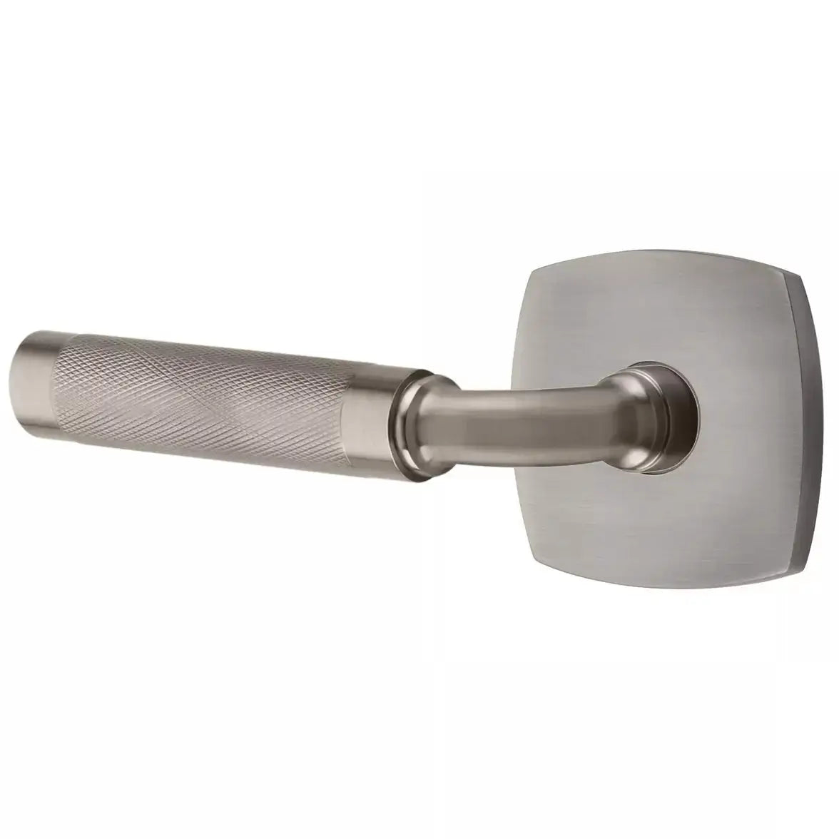 Emtek Knurled Lever with R-Bar Stem and Urban Modern Rose by Emtek