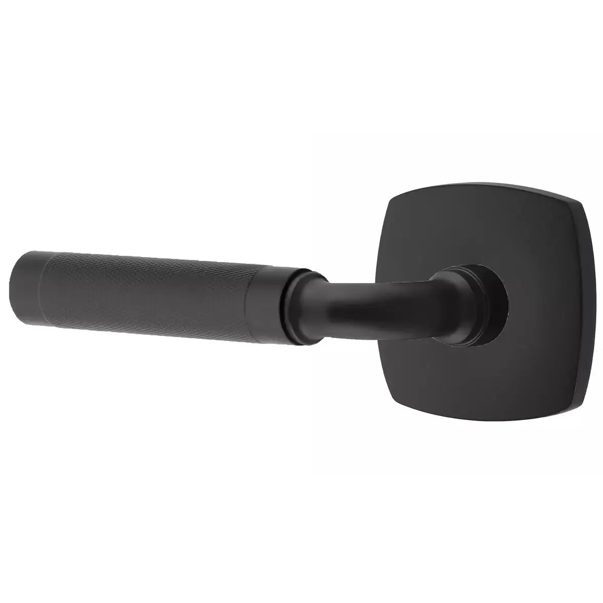 Emtek Knurled Lever with R-Bar Stem and Urban Modern Rose by Emtek