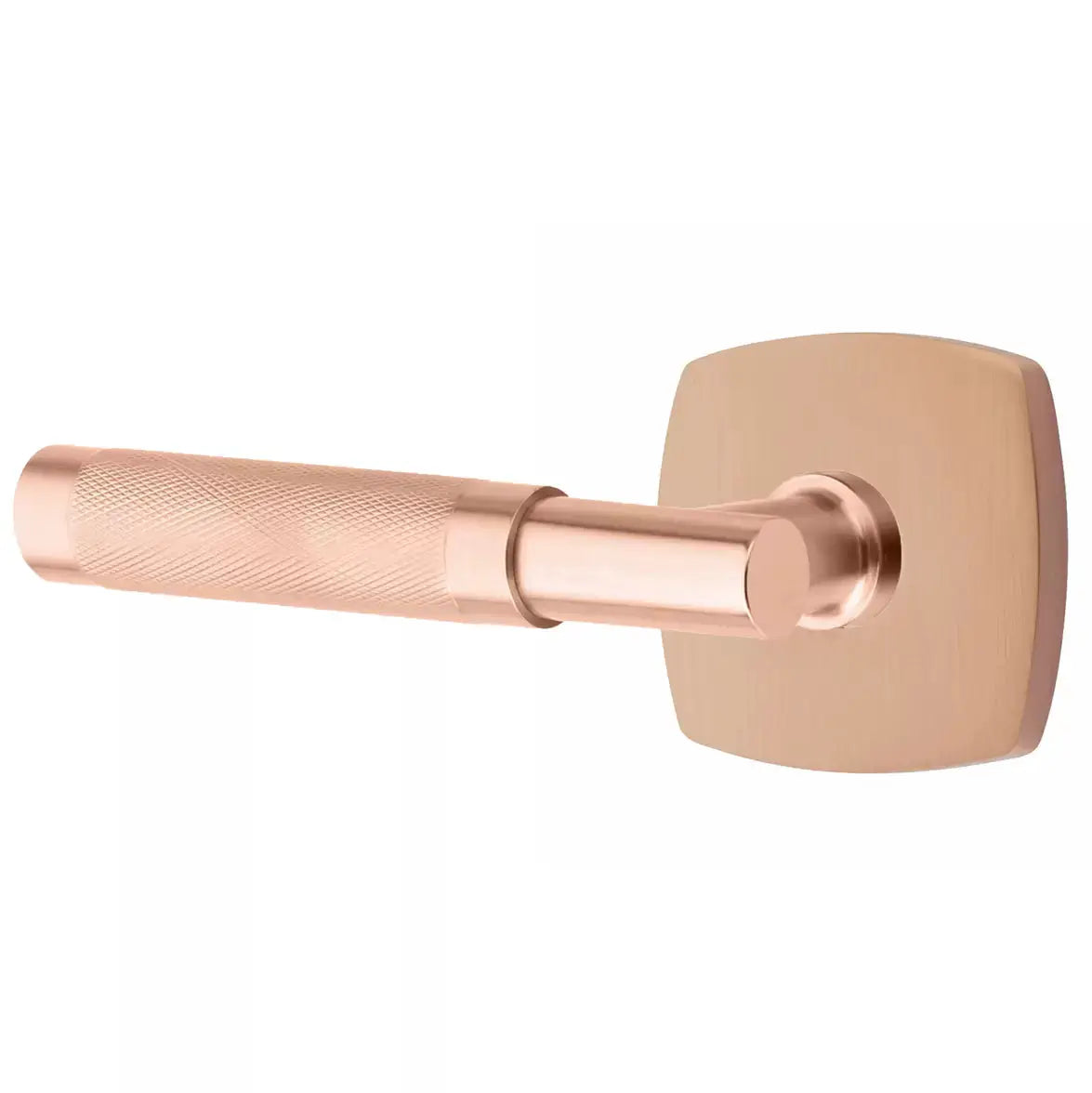 Emtek Knurled Lever with T-Bar Stem and Urban Modern Rose by Emtek