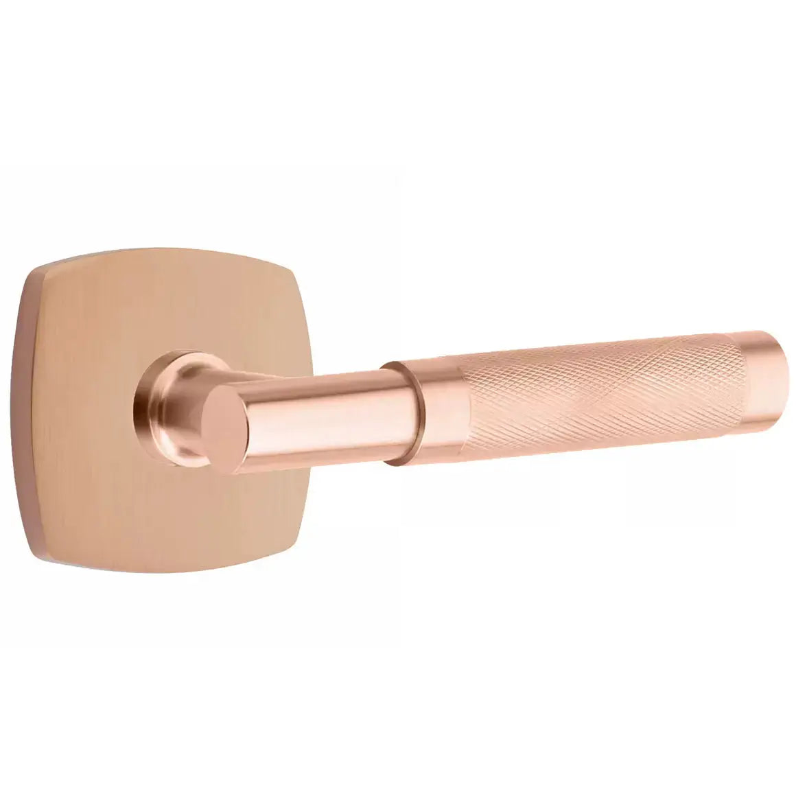 Emtek Knurled Lever with T-Bar Stem and Urban Modern Rose by Emtek