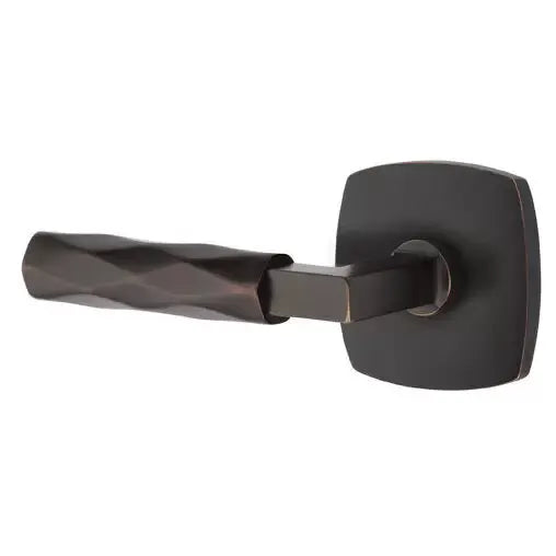 Emtek Tribeca Lever with L-Square Stem and Urban Modern Rose by Emtek