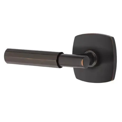 Emtek Faceted Lever with T-Bar Stem and Urban Modern Rose by Emtek
