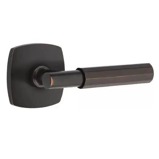 Emtek Faceted Lever with T-Bar Stem and Urban Modern Rose by Emtek