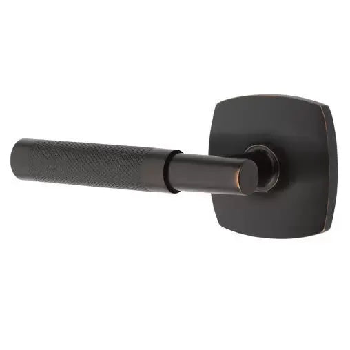 Emtek Knurled Lever with T-Bar Stem and Urban Modern Rose by Emtek