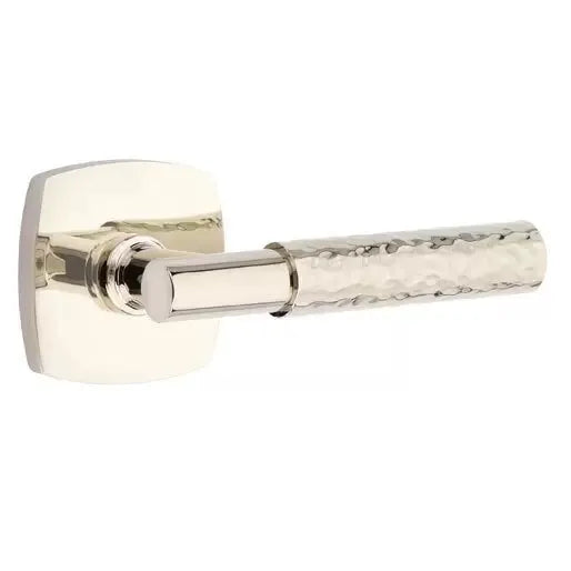 Emtek Hammered Lever with T-Bar Stem and Urban Modern Rose by Emtek