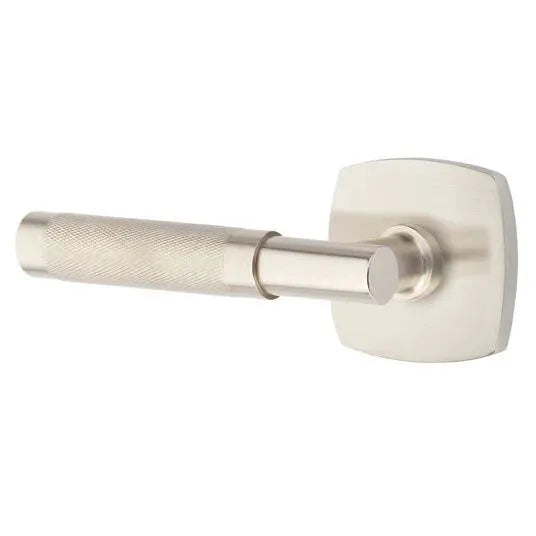 Emtek Knurled Lever with T-Bar Stem and Urban Modern Rose by Emtek