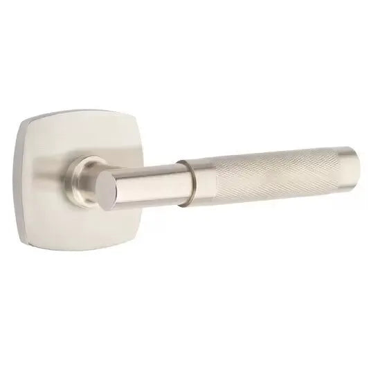 Emtek Knurled Lever with T-Bar Stem and Urban Modern Rose by Emtek