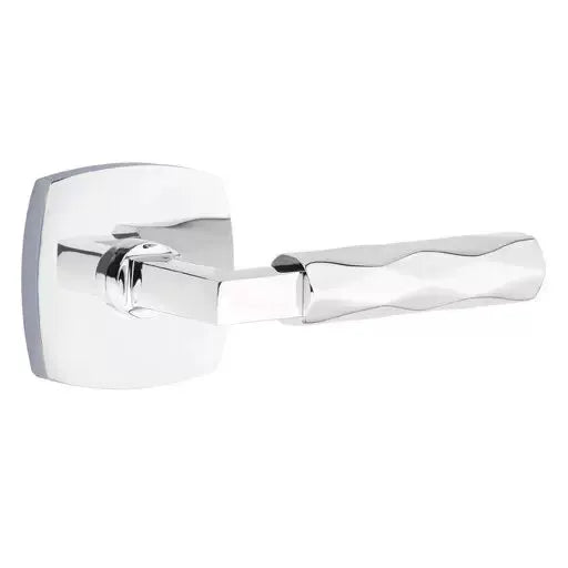 Emtek Tribeca Lever with L-Square Stem and Urban Modern Rose by Emtek