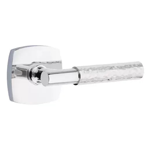 Emtek Hammered Lever with T-Bar Stem and Urban Modern Rose by Emtek