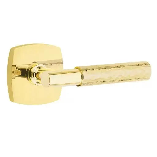 Emtek Hammered Lever with T-Bar Stem and Urban Modern Rose by Emtek