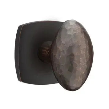 Emtek Hammered Egg Knob with Urban Modern Rose by Emtek