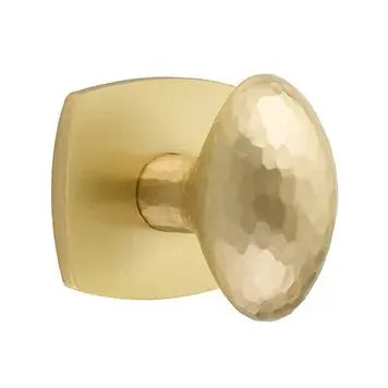Emtek Hammered Egg Knob with Urban Modern Rose by Emtek