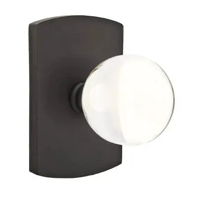 flat black bronze door knob