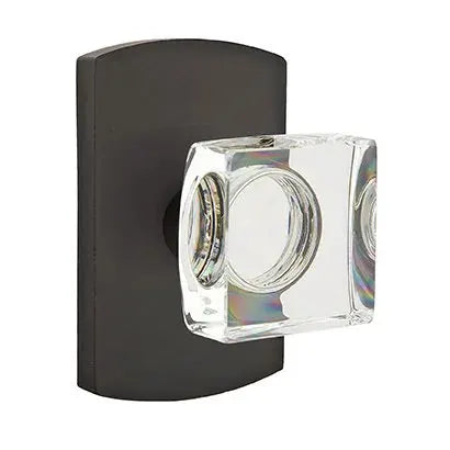 flat black bronze door knob