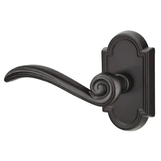 flat black bronze door lever