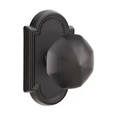 flat black bronze door knob