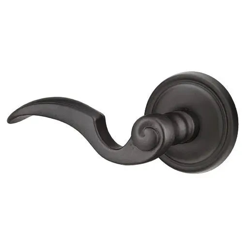 flat black bronze door lever