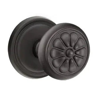flat black bronze door knob