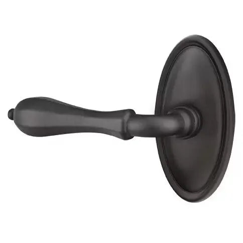 flat black bronze door lever