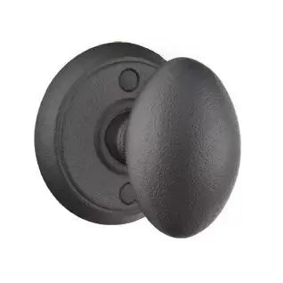 flat black steel door knob