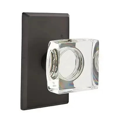 flat black bronze door knob