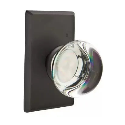 flat black bronze door knob