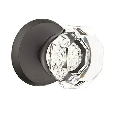 flat black bronze door knob