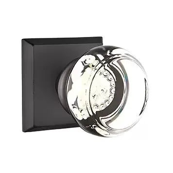 flat black bronze door knob