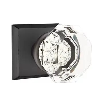 flat black bronze door knob