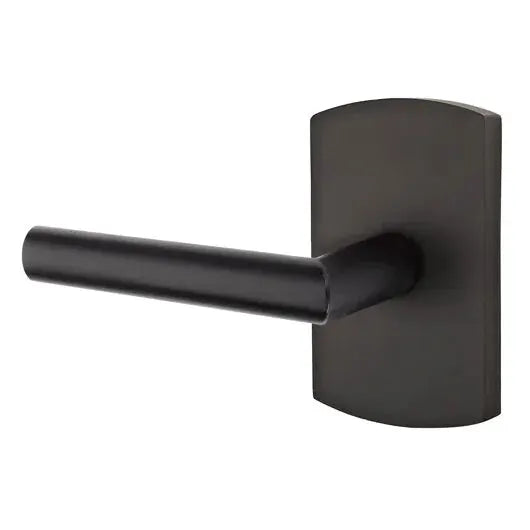 flat black bronze door lever