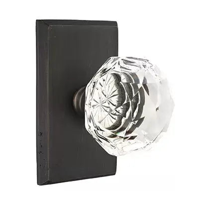 Emtek Diamond Door Knob with #3 Rose by Emtek
