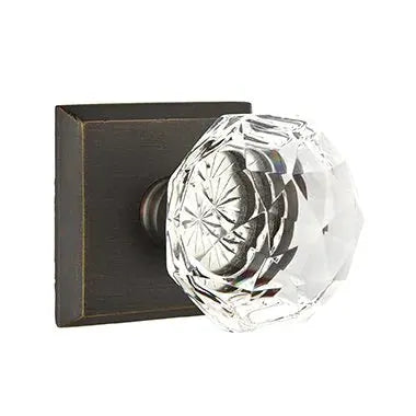 Emtek Diamond Door Knob with #6 Rose by Emtek