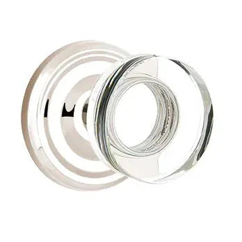 Emtek Modern Disc Glass Door Knob with Regular Rose by Emtek