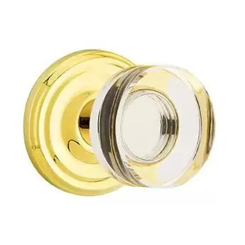 Emtek Modern Disc Glass Door Knob with Regular Rose by Emtek