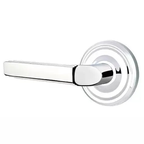 polished chrome door lever