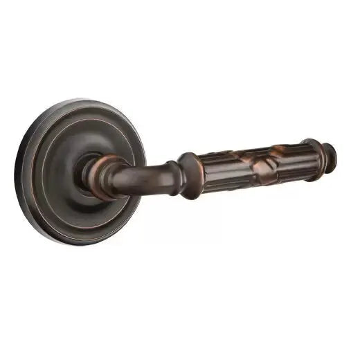 Emtek Ribbon and Reed Lever with Regular Rose by Emtek
