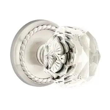 Emtek Diamond Door Knob with Rope Rose by Emtek