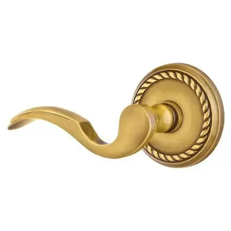 Emtek Cortina Door Lever with Rope Rose by Emtek