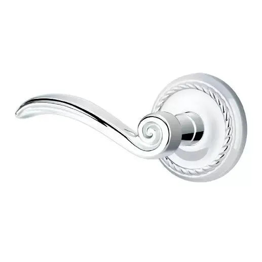 polished chrome door lever