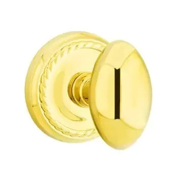 Emtek Egg Door Knob with Rope Rose by Emtek