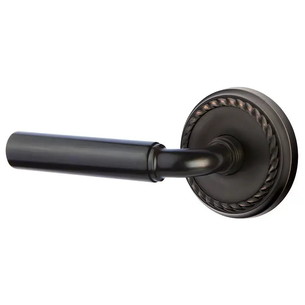 Emtek Manning Door Lever with Rope Rose by Emtek